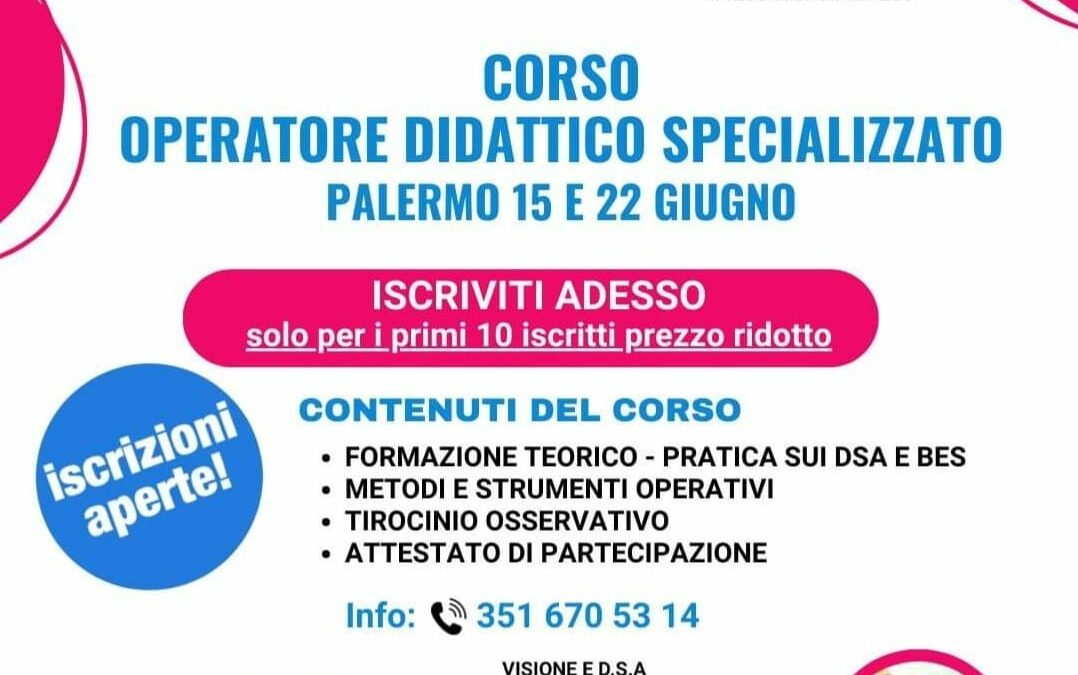 Corso operatore didattico specializzato